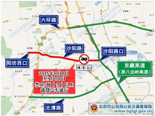 热点下周一起北京沙阳路大货车将禁行4个月
